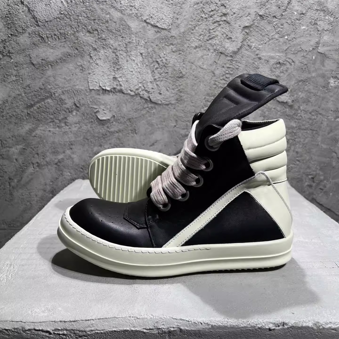 RO侵权高帮板鞋男拉链真皮运动鞋