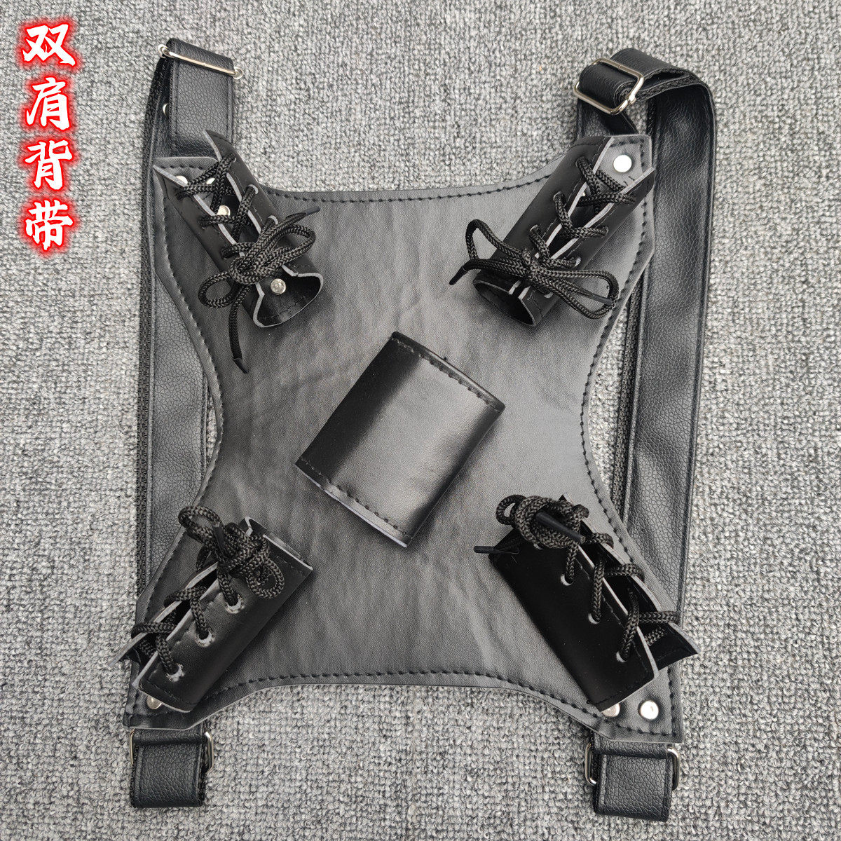 儿童玩具刀死侍忍者双肩背带双刀动漫武术表演武器装备道具配件