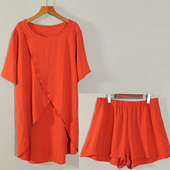 女夏季 2026新款 套装 上衣短裤 百搭设计感休闲两件套 潮韩系宽松短袖