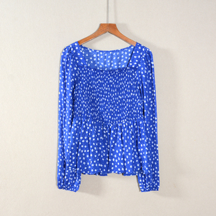 新品 印花一字领长袖 2025年夏款 女装 上衣服显瘦潮 休闲风修身 T恤衫