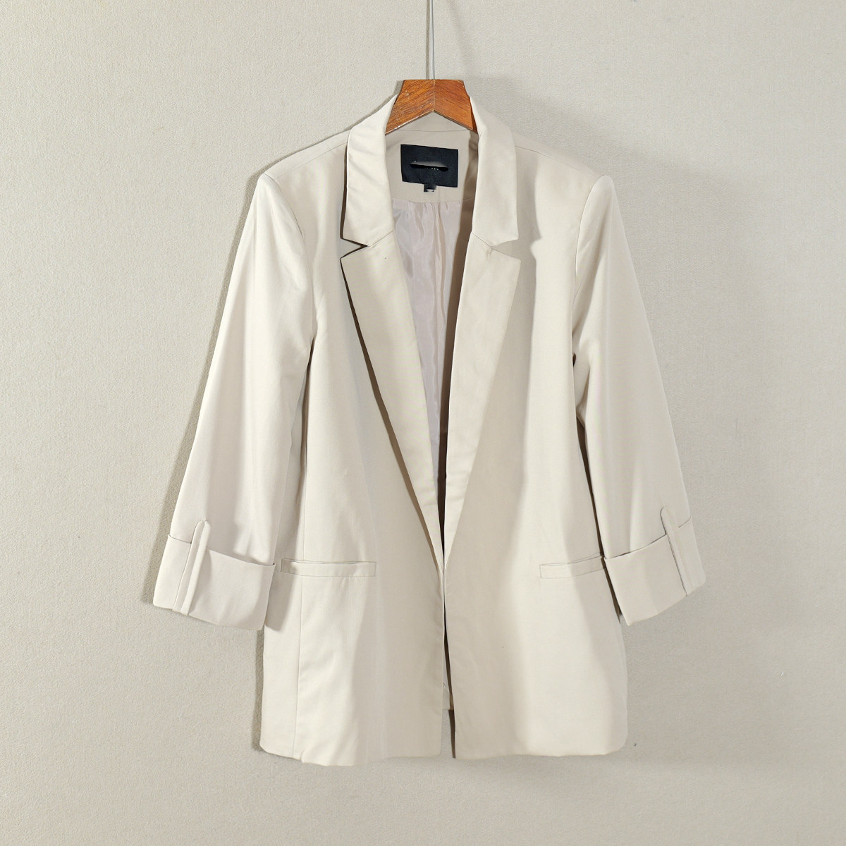 2026年春秋装新品女款九分袖披肩休闲风有内衬外套纯色V领气质潮,女装/女士精品,短外套,淘宝优惠券,粉丝福利购,淘宝优惠卷