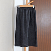 2025冬季 加绒百搭显瘦半身裙子 纯色松紧腰开叉纯色中长款 新款 女装