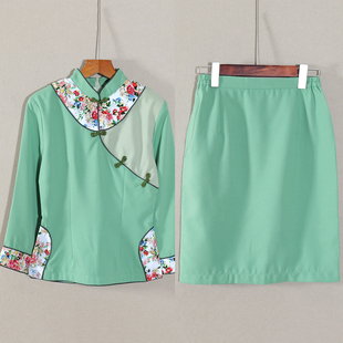 新品 T恤衫 女装 印花长袖 半身裙子中裙休闲风潮流 两件套套装 春秋款