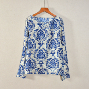 宽松显瘦印花休闲风圆领T恤衫 女装 上衣服气质百搭 新品 2025年秋款