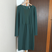 连衣裙子拼接纯色韩版 2026年春秋款 休闲风 中长款 圆领长袖 新品 女装