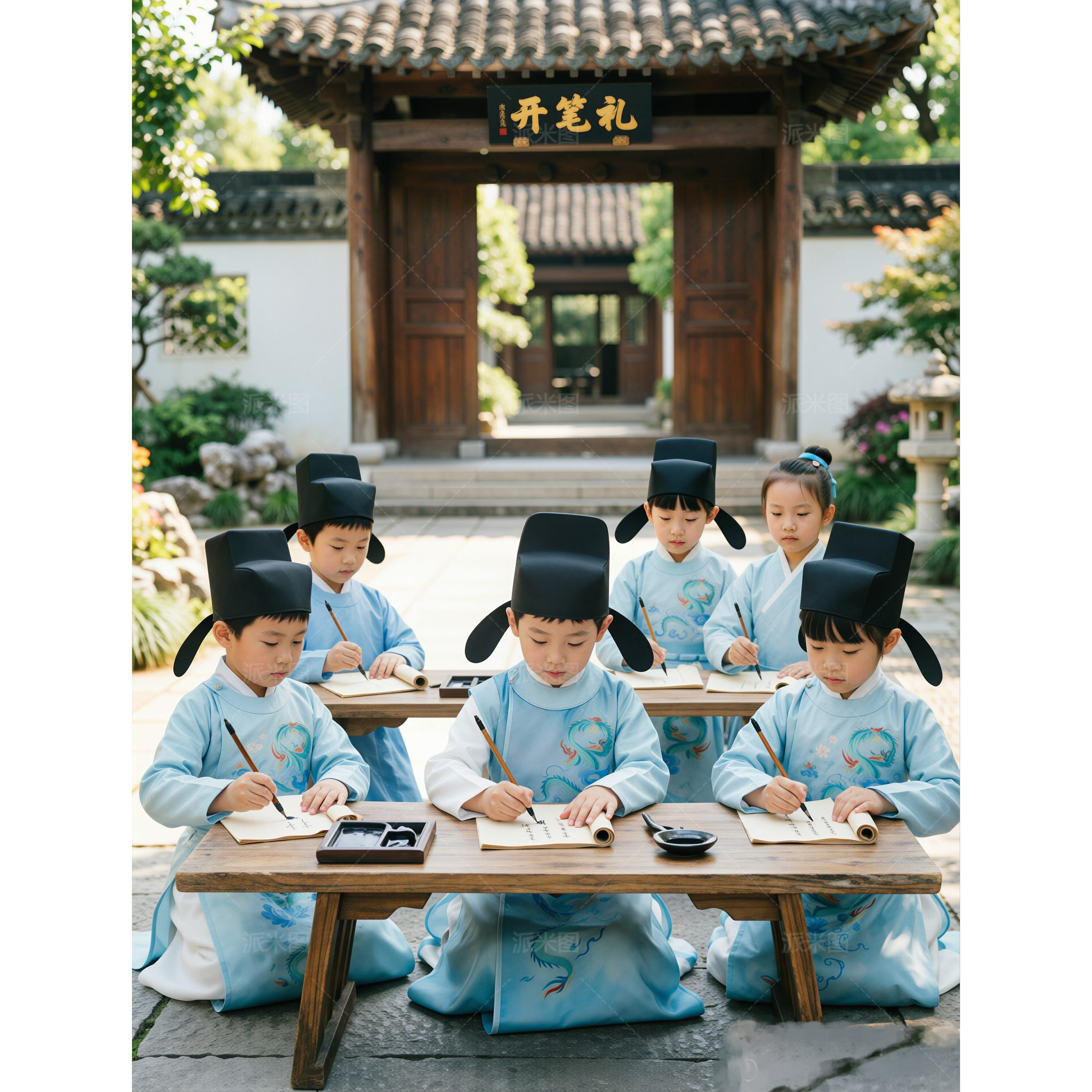 儿童汉服男孩古装侠客风男孩唐装幼儿园帅气武侠服秋季演出服新款