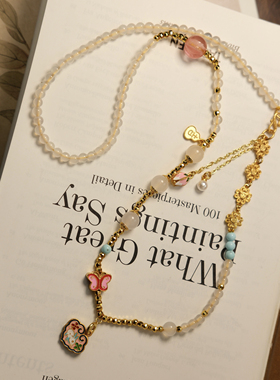 小清新中式锁骨链短项链白玛瑙