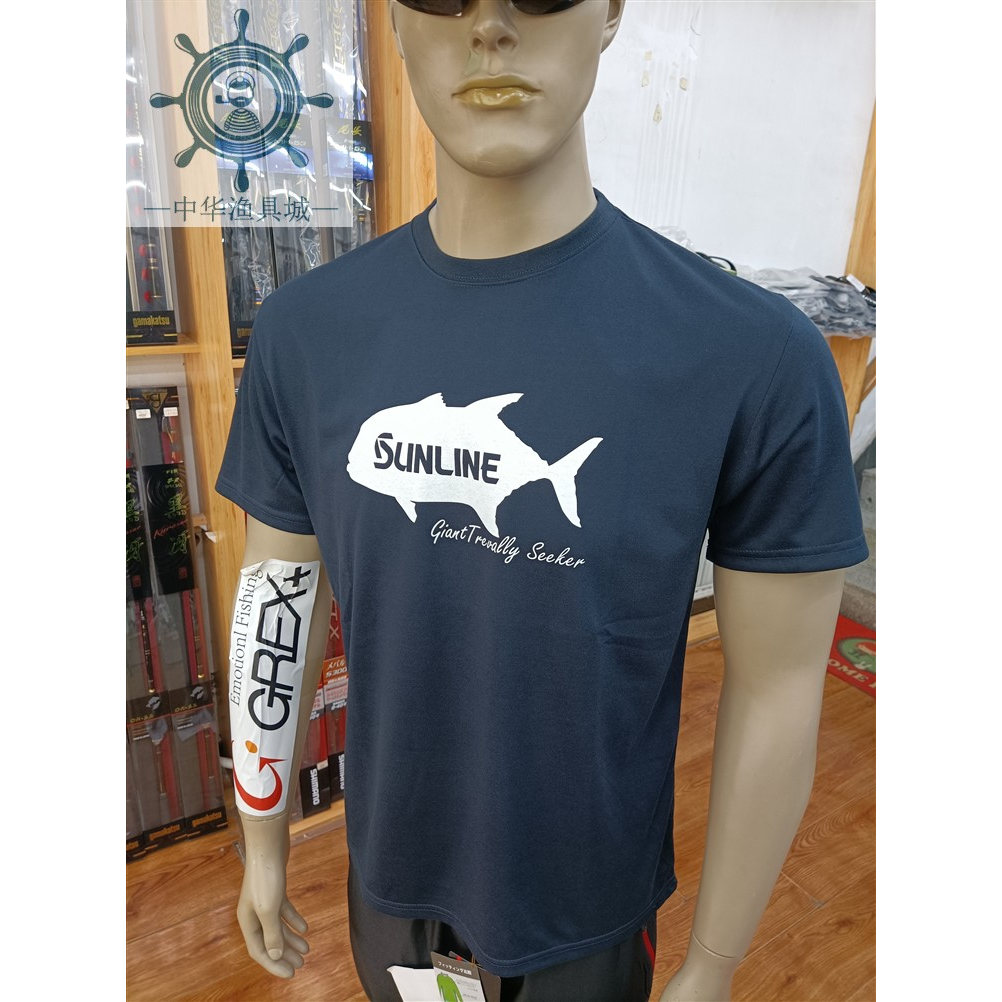 防晒服日本SUNLINE桑濑短袖SUW-15203速干钓鱼服卫衣透气凉爽