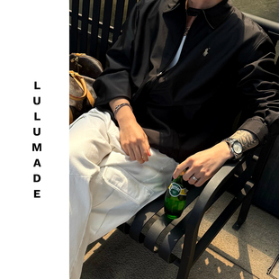 三防面料翻领拉链休闲宽松夹克外套 男 小马2490版 Lulumade