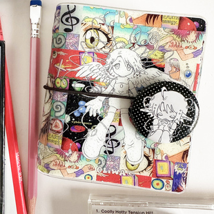 RUKAWAZx奥莉蛙final angel复古M5细闪收纳追星活页本手帐活页壳