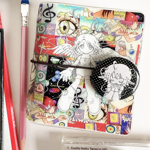 RUKAWAZx奥莉蛙final angel复古M5细闪收纳追星活页本手帐活页壳