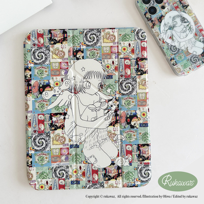 RUKAWAZxOliwa奥莉蛙联名原创everything is connected滑轨亚克力可拆卸Y型笔槽适用苹果平板iPad pro保护壳