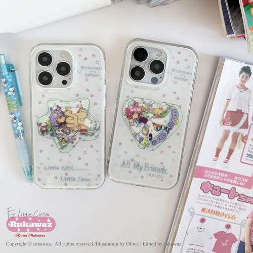 RUKAWAZxOliwa奥莉蛙联名原创可爱星星女孩适用于iPhone苹果17/promax/16/15大孔双层imd手机壳
