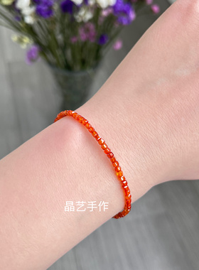 天然水晶方糖手链女款水晶手串礼超闪水晶礼物送女友闺蜜