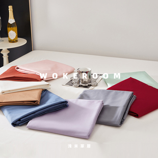 单品床单 100支贡缎纯棉长绒棉裸睡高支数被单高端纯色光泽感垫单