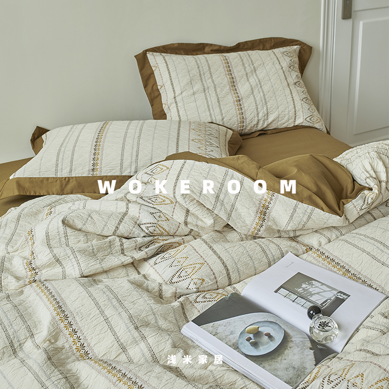 轻盈太空感波西米亚纯棉四件套