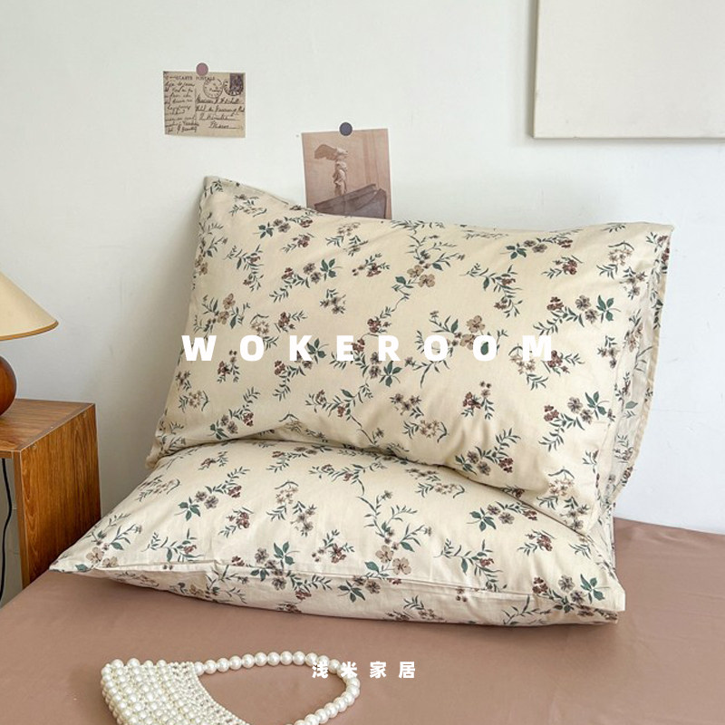 单品枕套 田园碎花枕头套 单人标准48x74cm枕头皮 全棉枕套两只装