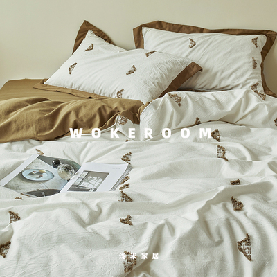 轻奢剪花纯棉水洗棉四件套