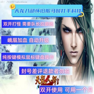 天龙八部怀旧服怪兽 按键打怪 跟随队长 只打马贼 峨眉加血机升级