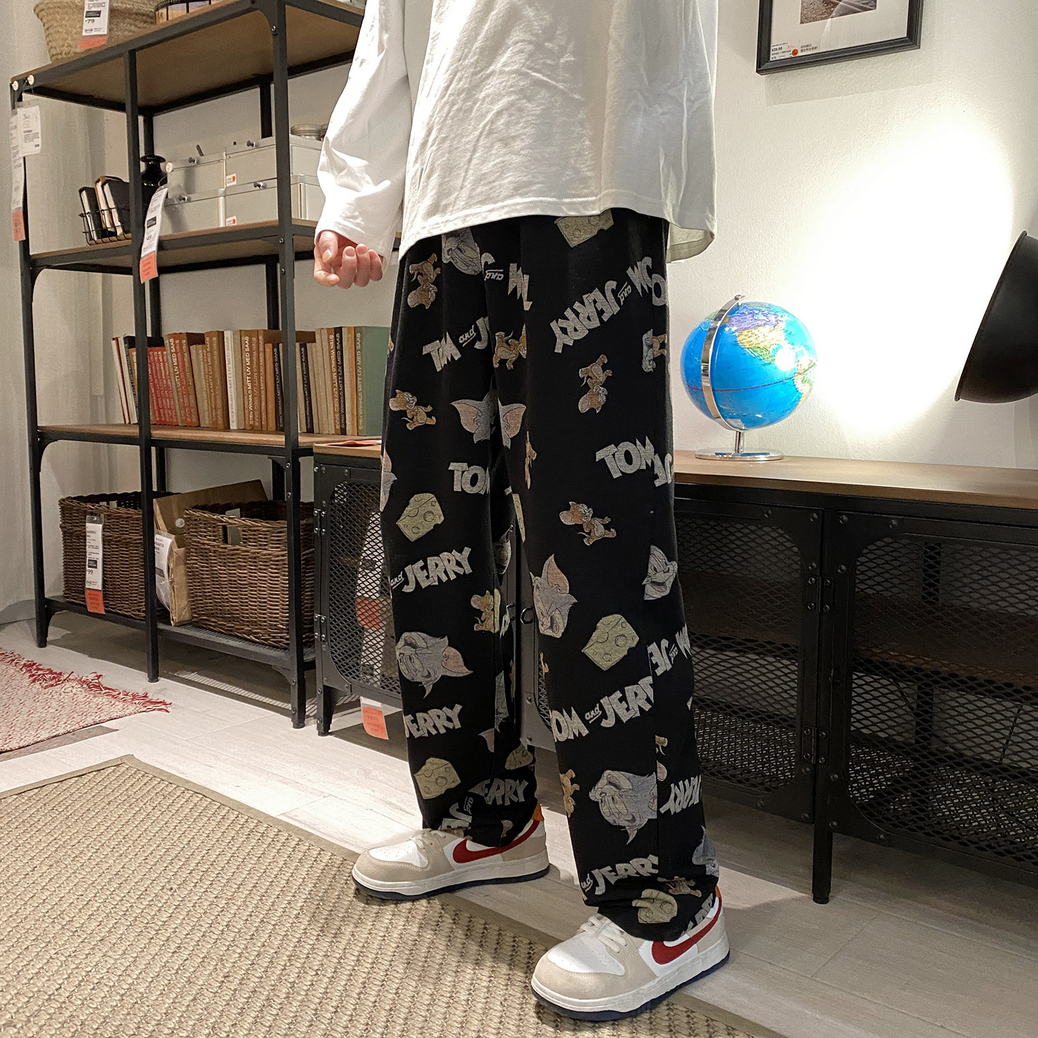 hiphop裤子男直筒宽松大码高街ins潮牌原宿风炸街嘻哈痞帅九分裤,女装休闲裤,星座415A（原A012）