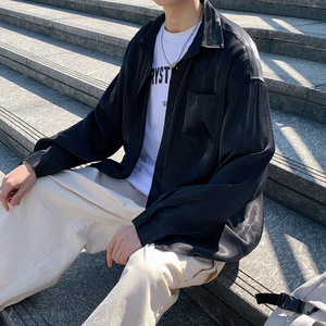 模特外景男士大码纯黑色潮流男薄DSA012cs22p45图片