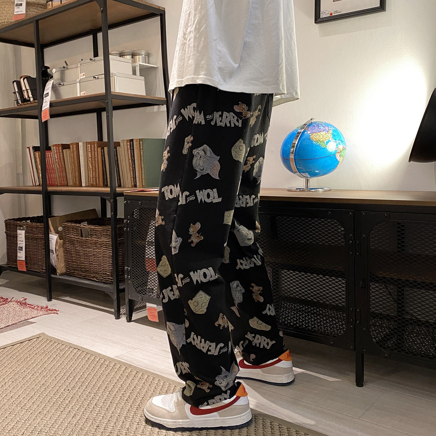 港风大码卡通图米运动裤港风日系灰色DSA012k237p55,女装休闲裤,星座415A（原A012）