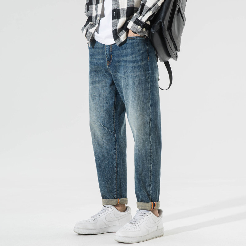 白墙抖音品质系牛仔裤装浅色破洞加肥加大DSA012-nz0102-p80,男装牛仔裤,星座415A（原A012）