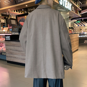 男士港风大码西服潮流灰男装韩版大dsa012xf901p80图片