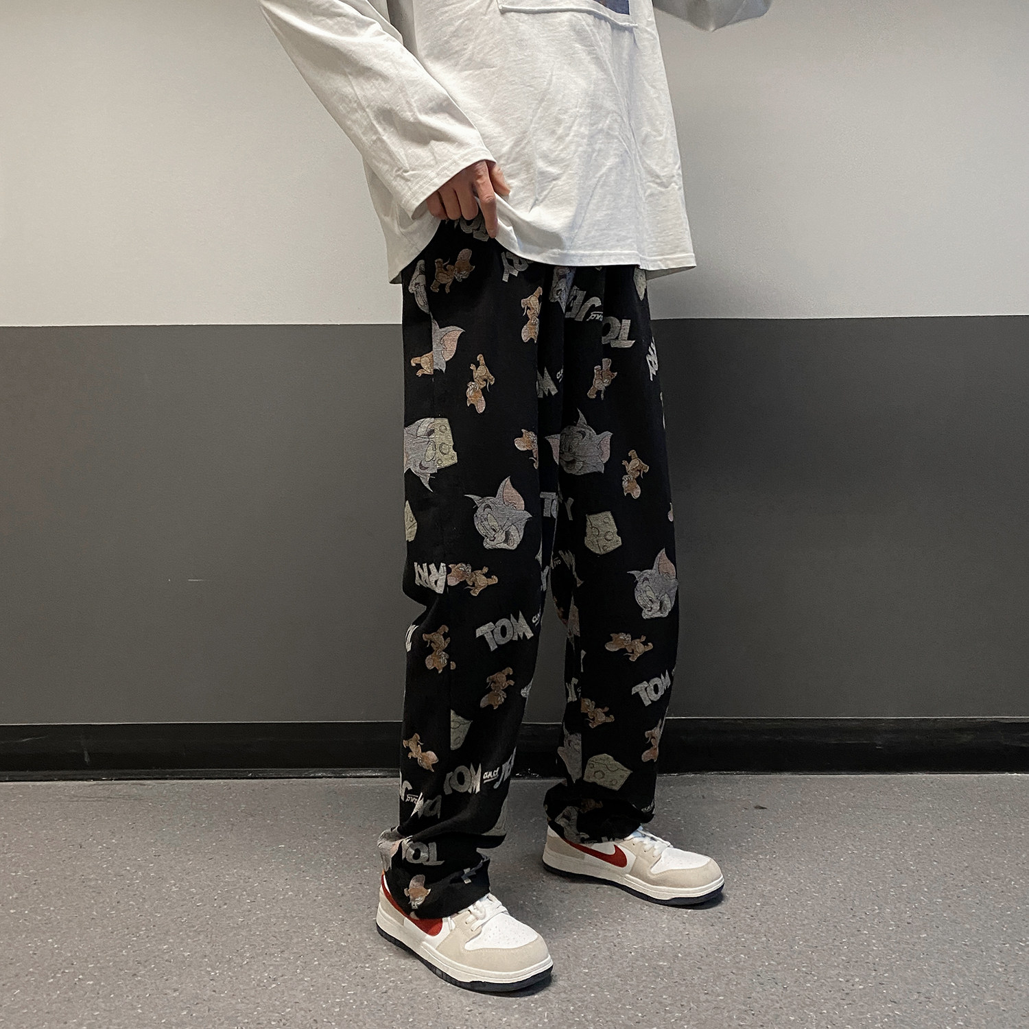 hiphop裤子男直筒宽松大码高街ins潮牌原宿风炸街嘻哈痞帅九分裤,女装休闲裤,星座415A（原A012）