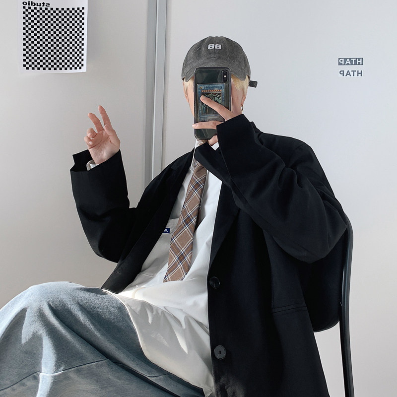 男士港风大码西服潮流黑色男装韩版大dsa012xf901p80,男装西服,星座415A（原A012）