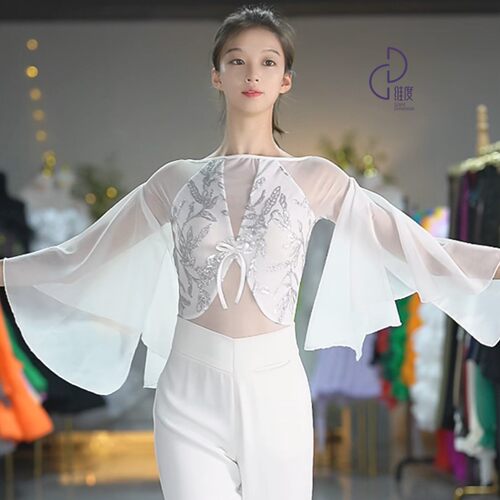 Y489维度舞服新款女士上衣摩登蹈服拉丁舞女式华尔兹显气质