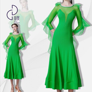 维度舞服L89新款连衣裙赛裙摩登蹈服练习服性感修身