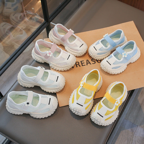 驾驾马女童夏季透气老爹跑步鞋