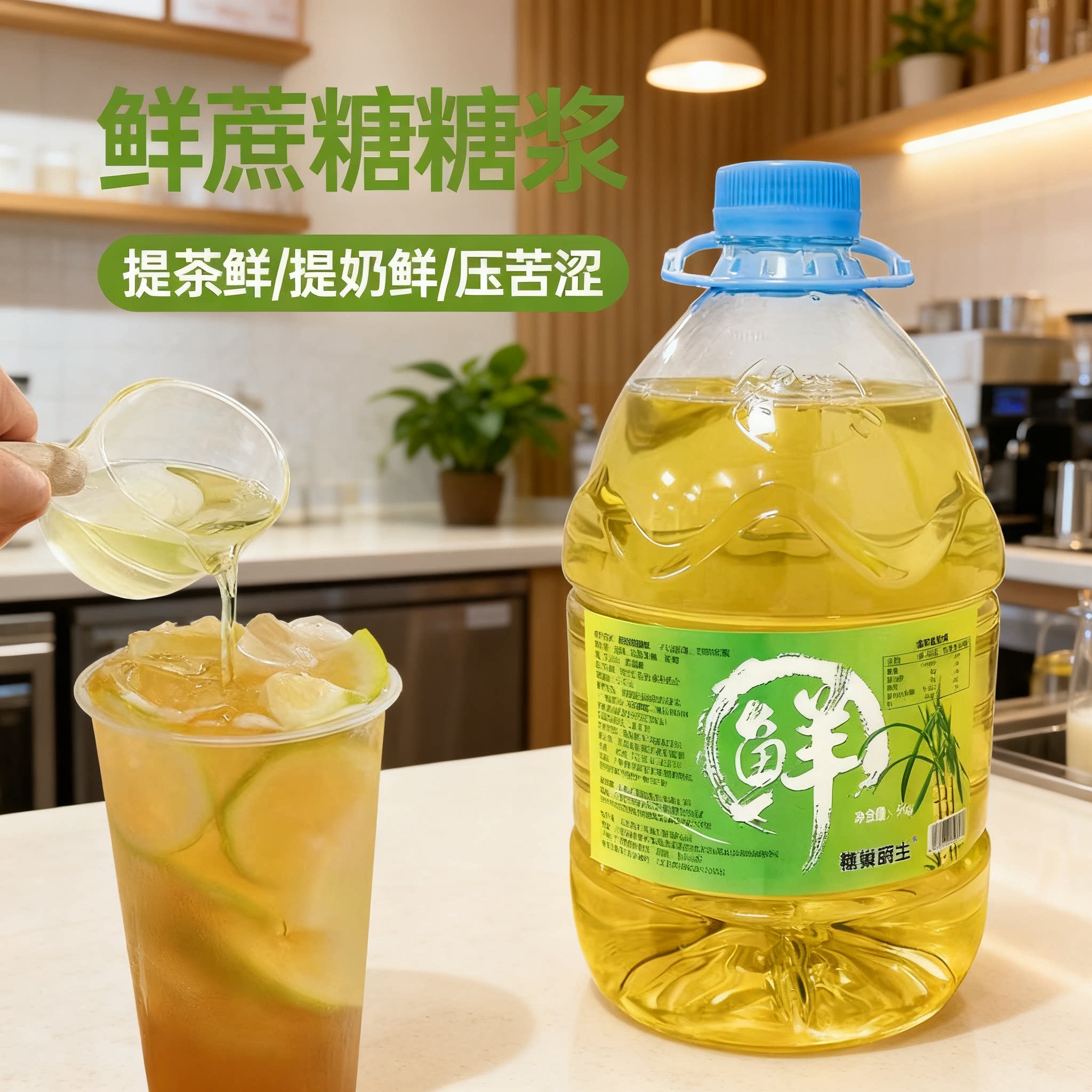 糖巢萌主鲜蔗糖浆5kg高甜口味清爽鲜甜水果茶鲜奶茶咖啡diy 商用