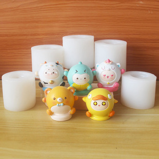 卡通3D蛋仔捏捏可爱Q版石膏硅胶模具巧克力DIY香薰蜡烛滴胶矽胶模
