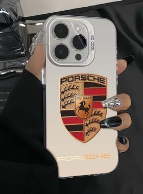 保时捷标志适用于iphone16手机壳苹果17promax跨境15潮流13小众12