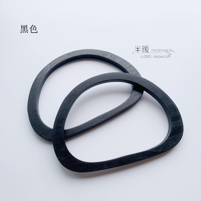 WOODEN HANDLE BAG ACCESSORIES D-SHAPED HANDLE LUGGAGE ACCESSORIES DIY HANDMADE ACCESSORIES WOVEN BAGS HANDBAGS HAND ACCESSORIES