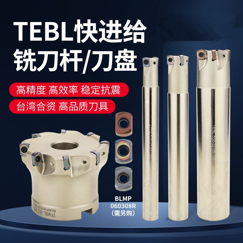 TEBL06快进给双面铣刀杆特固克BLMP0603R刀片数控开粗面铣刀盘