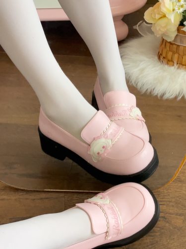 全款预约兔熊制服鞋原创设计可爱小熊lolita圆头单鞋洛丽塔LO鞋