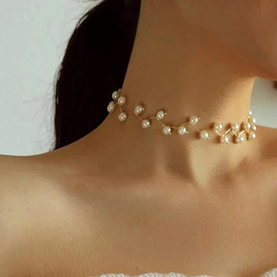 Bridal Bridesmaid necklace women 珍珠项炼 炼 新娘伴娘婚纱颈