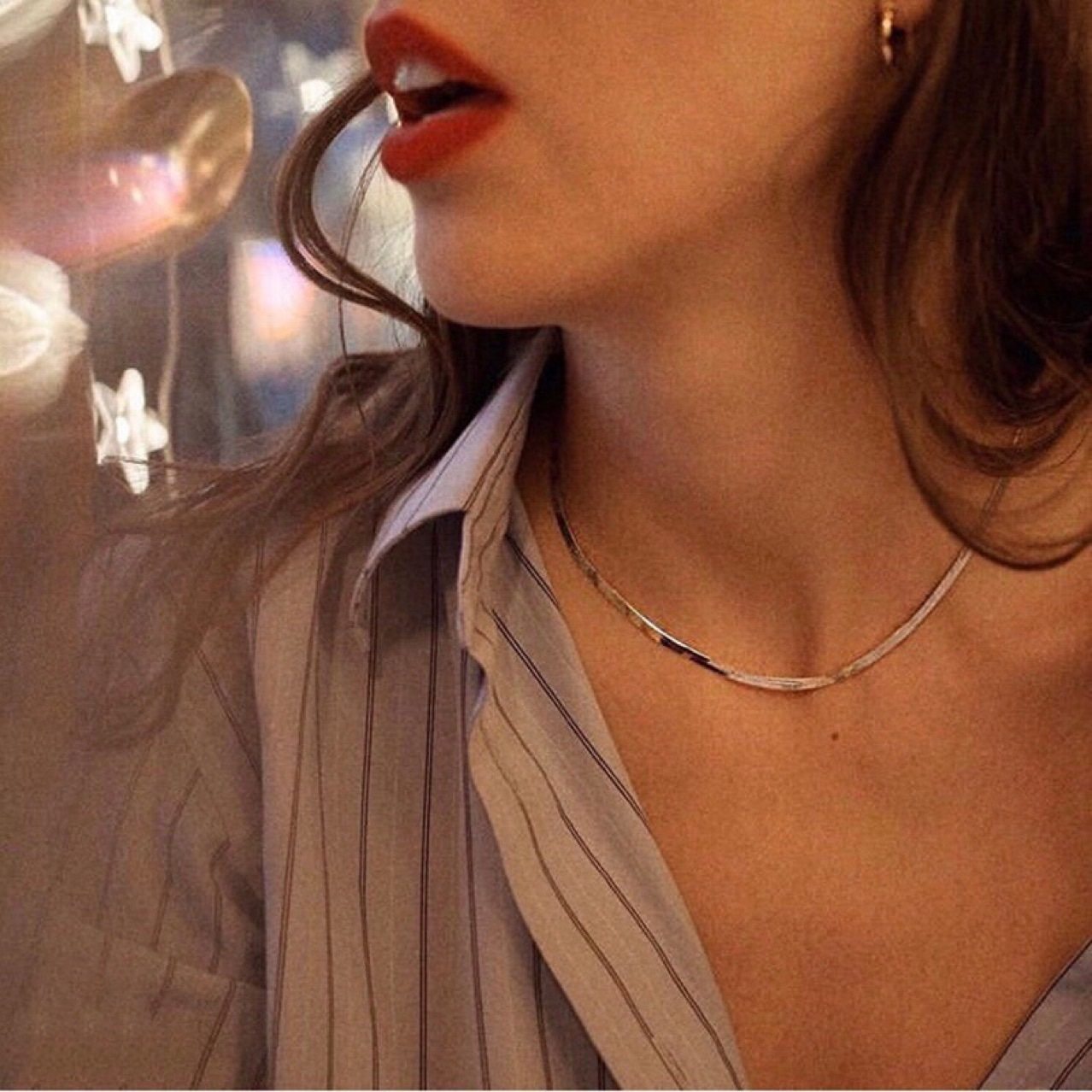 Necklaces women时尚中性蛇骨链复古项链女鱼骨金色项链jewelry