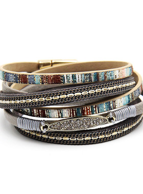 Vintage woven Bracelet leather jewelry fashion 覆古编织手錬