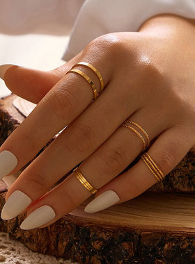 Ring women rings 10 Piece Set 合金戒指组套覆古十件套关节戒指