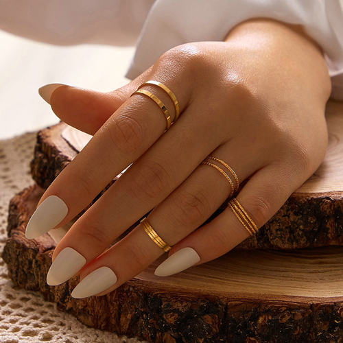 Ring women rings 10 Piece Set 合金戒指组套覆古十件套关节戒指