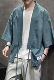 K626P30室内风休闲宽松风棉麻仙鹤刺绣开衫汉服外套青年，男装民族服装，电商A026