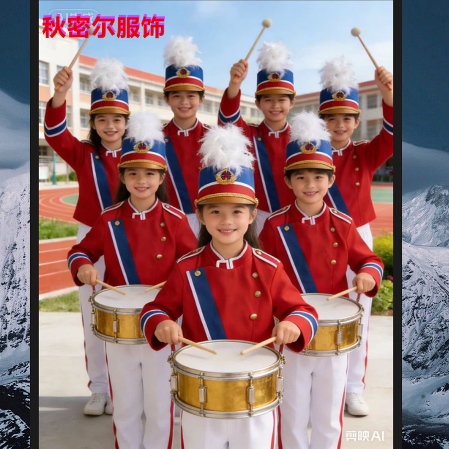 新款鼓号队服儿童中小学生鼓乐队
