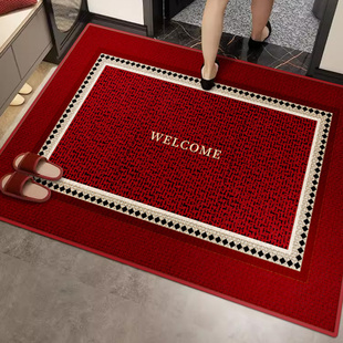 红色入户门脚垫家用玄关大门口进门地垫耐脏蹭土门垫高端防滑地毯