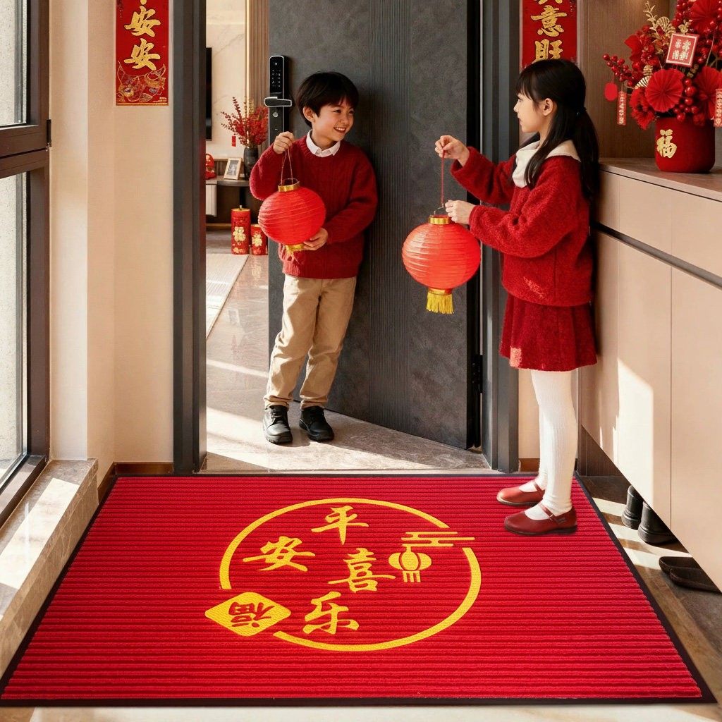 出入平安地垫入户门垫进门门口乔迁脚垫红色喜庆耐脏门外室外地毯,居家布艺,家用脚垫,淘宝优惠券,粉丝福利购,淘宝优惠卷