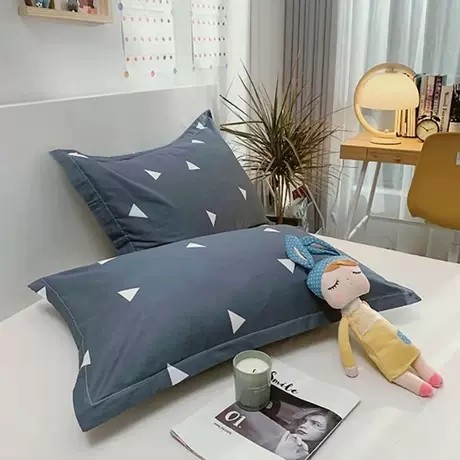 简约现代耐脏全棉爱巢一对枕套100纯棉单人男女学生枕头套48x74cm