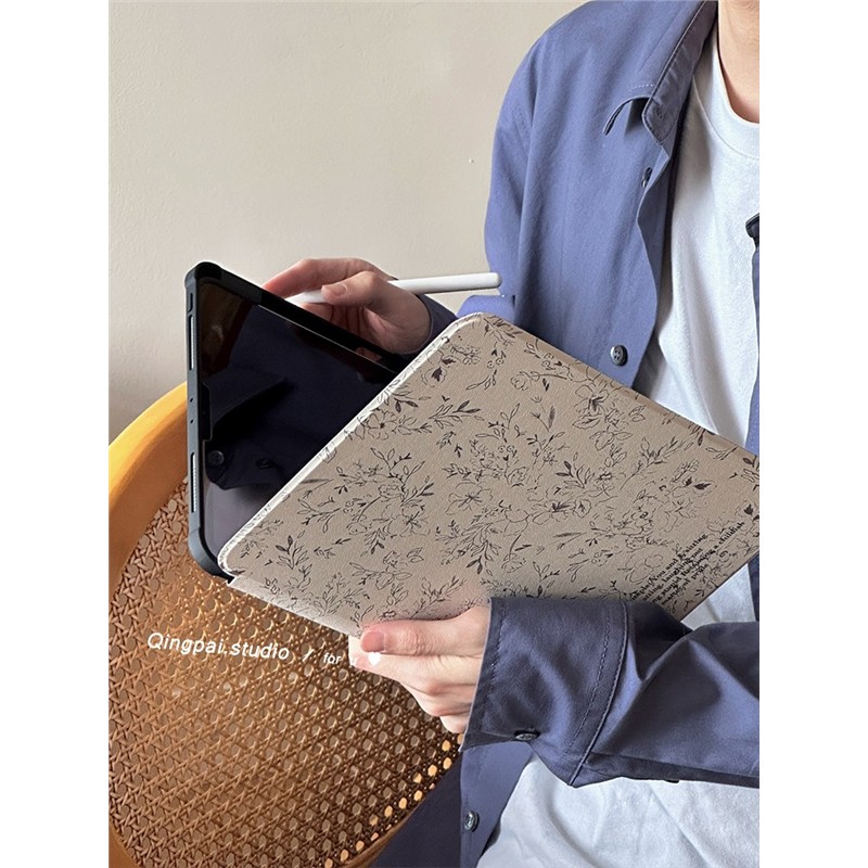 适用ipad10保护套新款ipadpro保护壳苹果ipadair6带笔槽旋转十代ip9平板电脑包mini5磁吸防摔10.2英寸11简约4